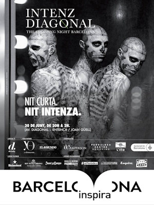cartel intenz diagonal by the shopping night barcelona