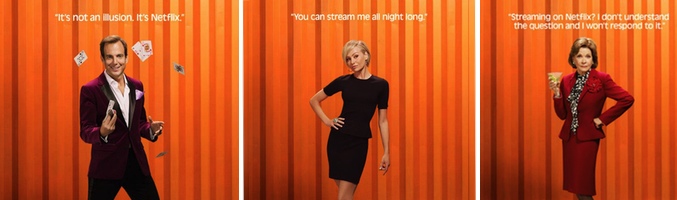 Will Arnett, Portia de Rossi y Jessica Walker en 'Arrested Development'