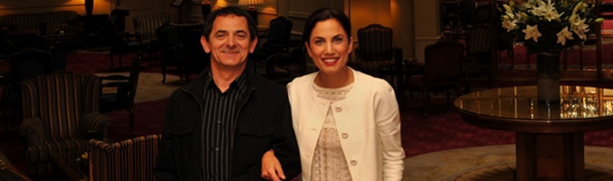 Iñaki Miramón y Toni Acosta, en el hotel Wellington