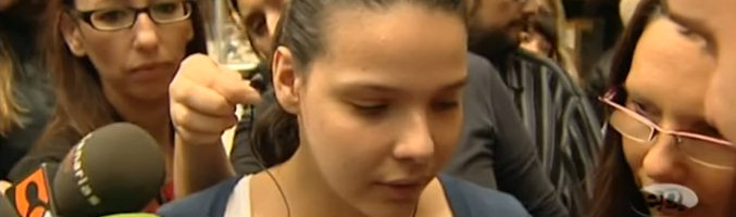 Saida Prieto a la salida de los juzgados este jueves