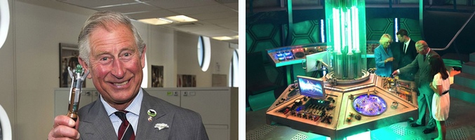 El Príncipe con su destornillador sónico. El Príncipe y la duquesa dentro de TARDIS