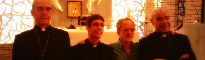 Miguel Rellán, Jordi Vilches, Fernando Colomo y Antonio Resines en la presentación de la serie