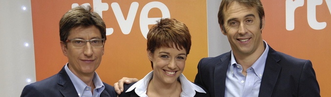 Juan Carlos Rivero, Marta Solano y Julen Lopetegui en &#39;Estudio Estadio&#39;