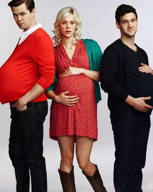 Andrew Rannells, Justin Bartha y Georgia King en 'The New Normal'