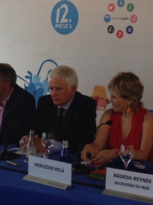 Paolo Vasile y Mercedes Milá en la presentación de &quot;12 Meses&quot;