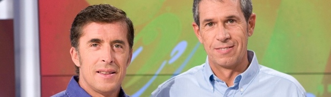 Pedro Delgado y Carlos de Andrés, comentaristas del Tour de Francia en TVE