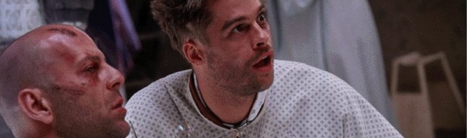 Bruce Willis y Brad Pitt en "12 monos"