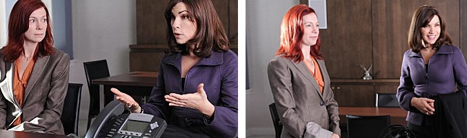 Carrie Preston junto a Julianna Margulies en 'The Good Wife'