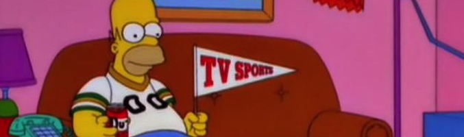 Homer Simpson viendo la televisión