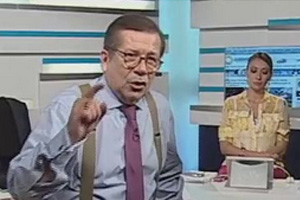 Leopoldo Castillo abandonando el noticiario de Globovisión
