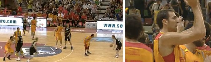 Partido de baloncesto entre España y Alemania