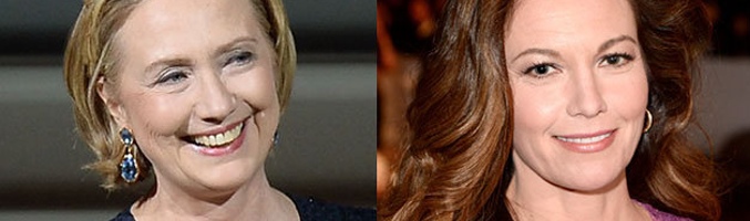 Hillary Clinton y Diane Lane