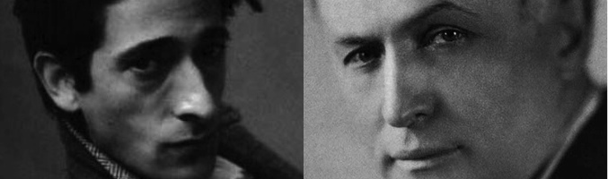 Adrien Brody (izquierda) y Harry Houdini (derecha)