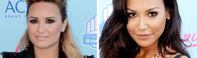 Demi Lovato y Naya Rivera en los VMA