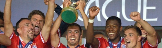 El Bayern de Munich celebra la victoria en la Supercopa de Europa