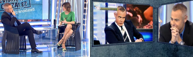 Jordi González y Sandra Barneda en &#39;El gran debate&#39;