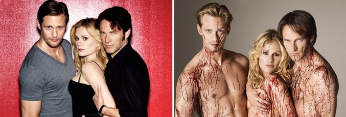 Alexander Skarsgard, Anna Paquin y Stephen Moyer, protagonistas de 'True Blood'