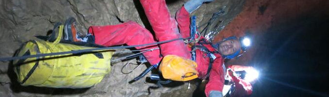 Jesús Calleja en su descenso al centro de la Tierra