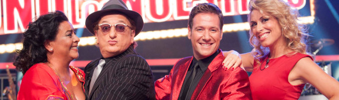 María del Monte, Javier Gurruchaga, Carlos Latre y Roser