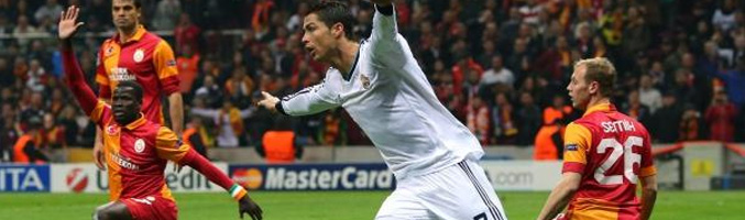 Cristiano Ronaldo celebra un gol contra el Galatasaray