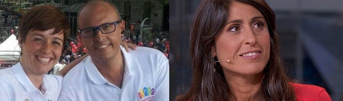 Ernest Riveras junto a Marta Solano y Lourdes García Campos