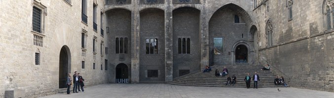 Plaza del Rey de Barcelona con el Muhba