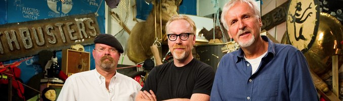 James Cameron, Adam Savage y Jaime Hyneman en 'Los cazadores de mitos'