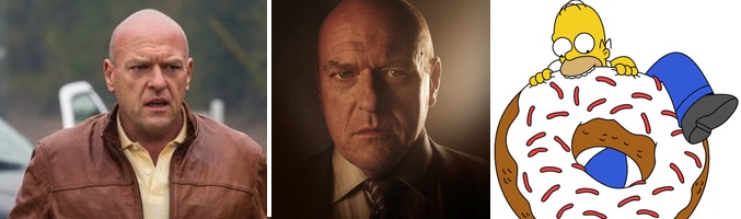 "Big Jim" en 'La cúpula', Han Schrader en 'Breaking Bad' y Homer Simpson en 'Los Simpson'
