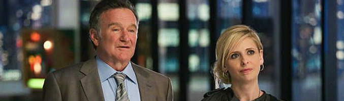 Robin Williams y Sarah Michelle Gellar en 'The Crazy Ones'