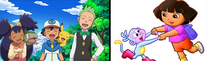 Escenas de &#39;Pokémon&#39; y &#39;Dora la exploradora&#39;