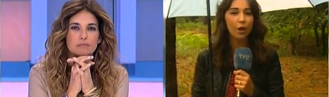 Mariló Montero en el plató y la reportera en el lugar donde apareció el cadáver