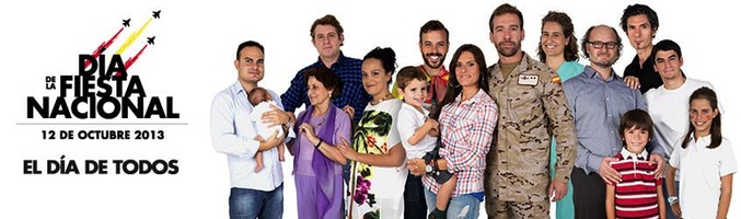 Cartel publicitario del 12 de octubre del Ministerio de Defensa