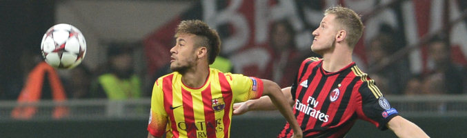 El Milán y el FC Barcelona empataron a un gol en su partido de Champions