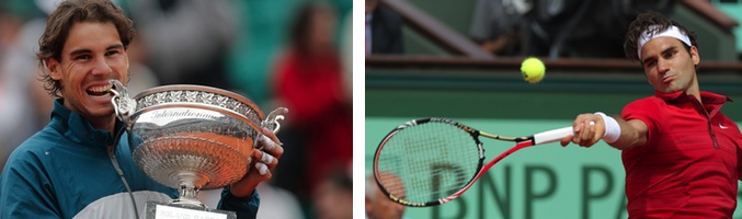 Rafa Nadal y Roger Federer