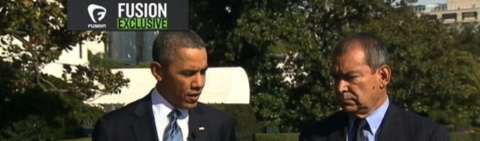 Imagen de la entrevista a Obama