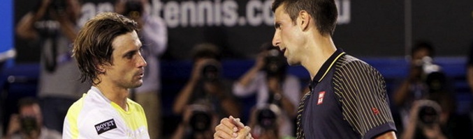 David Ferrer y Novak Djokovic