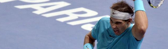 Rafa Nadal en la Masters Cup frente a Berdych