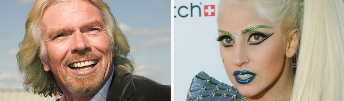 Richard Branson y Lady Gaga