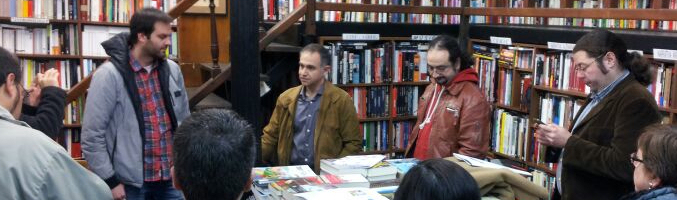 Acto de presentación del informe en la Llibería Paradiso, en Gijón
