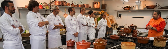 Alberto Chicote con concursantes de 'Top Chef'