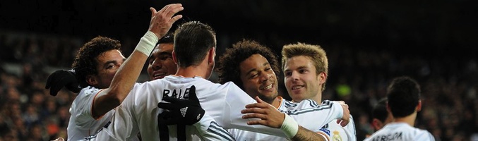 Los jugadores del Real Madrid celebran uno de los goles <span>Fuente: Diario As</span>