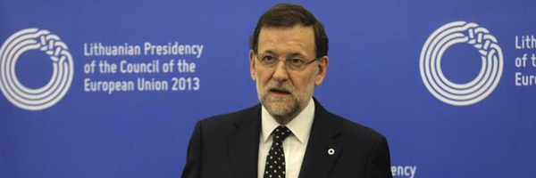 Rajoy durante la comparecencia <span>Fuente: Ints Kainins, Reuters</span>
