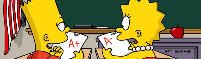 Bart y Lisa, personajes de 'Los Simpson'