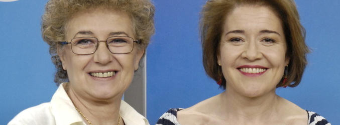 Beatriz Carvajal y María Pujalte durante la presentación de la segunda temporada de &#39;Los misterios de Laura&#39;