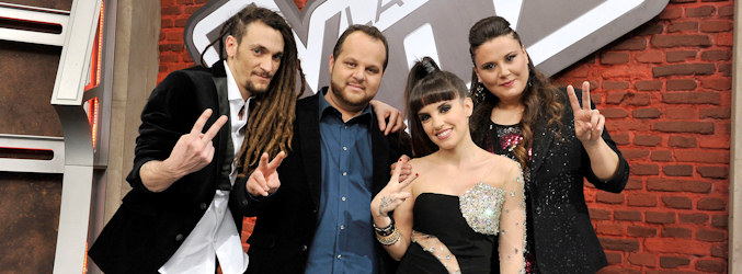 Jaume Mas, David Barrull, Dina Arriaza y Estela Amaya, finalistas de la segunda edición de &#39;La Voz&#39;