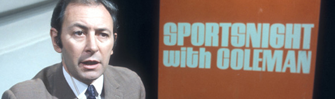 David Coleman en 'Sportsnight with Coleman' en 1969
