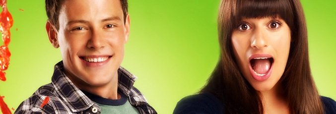 Cory Monteith y Lea Michele en una imagen promocional de 'Glee'