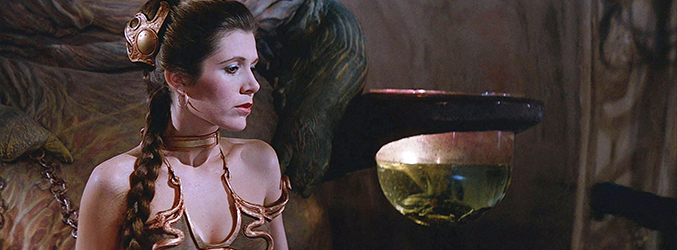 Carrie Fisher, la princesa Leia, en "El retorno del Jedi"
