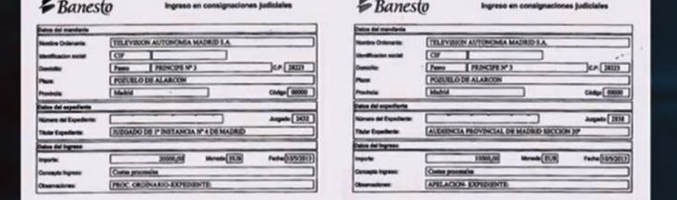 Extractos del pago de Telemadrid