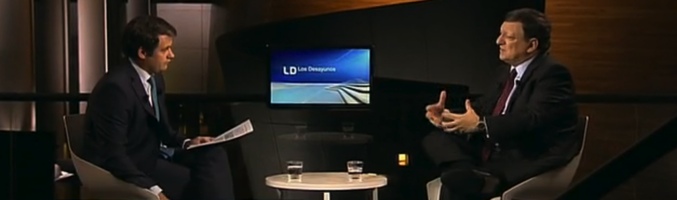 Julio Somoano entrevista a José Manuel Durao Barroso en &#39;Los desayunos de TVE&#39;